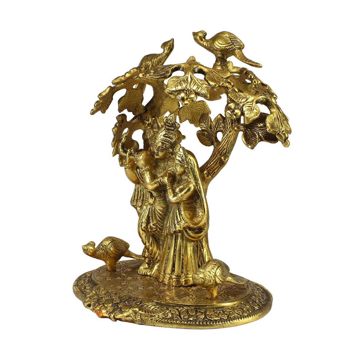 Radha Krishna Standing Under Tree Showpiece