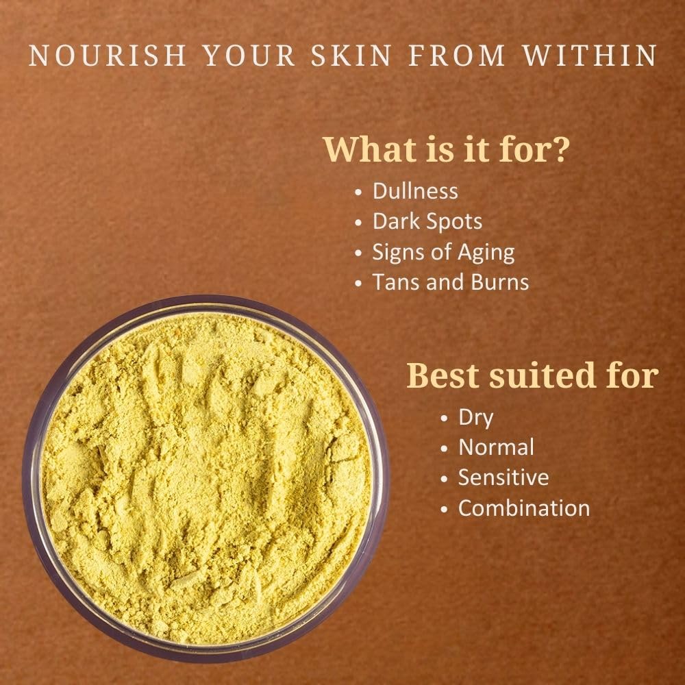 Svarasya Chandrika Natural Face Pack (Ubtan Powder) | Face Pack for Oily & Acne-Prone Skin | With Turmeric & Star Anise | Helps Remove Tan, Cleanse Skin & Reduce Acne-Causing Bacteria | For Glowing Skin | 100g