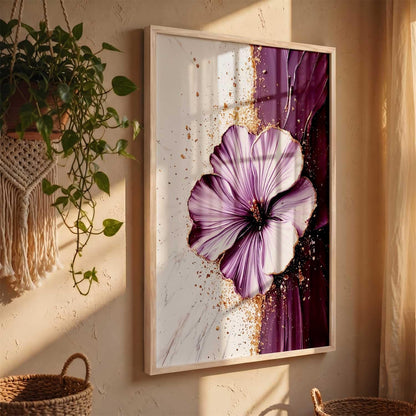 Aesthetic Floral Art Home Decoration Painting | Floral Paintings With Frame For Living Room Bed Room Hotel Wall Decor Digital Reprint (13x17 inch)