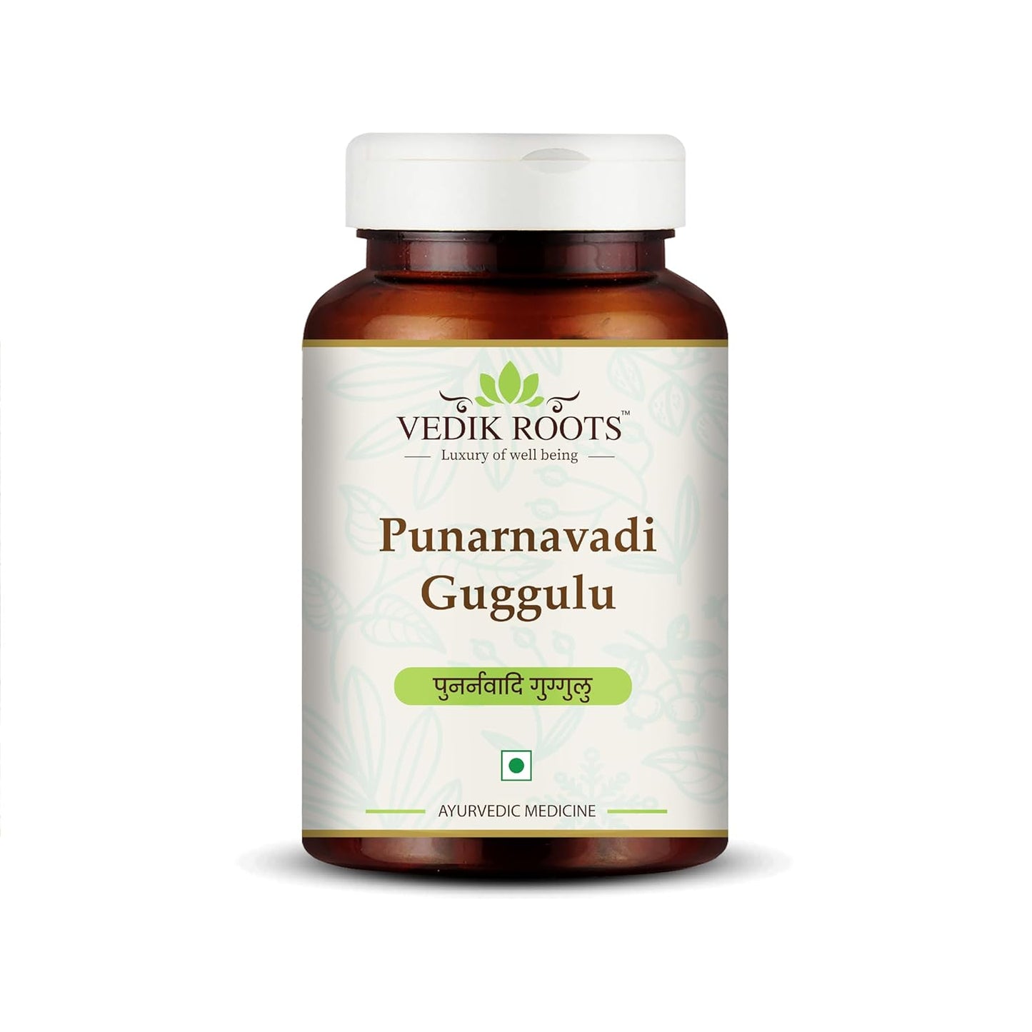 Punarnavadi Guggulu Tablets | Pure & Natural Ayurvedic Herbal herb Traditionally Used to Support Detoxification & Kidney Function| 60 Veg Tablets (Pack of 1)
