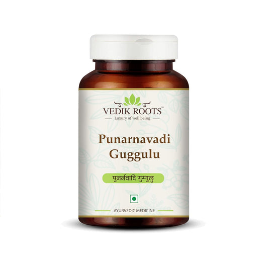 Punarnavadi Guggulu Tablets | Pure & Natural Ayurvedic Herbal herb Traditionally Used to Support Detoxification & Kidney Function| 60 Veg Tablets (Pack of 1)