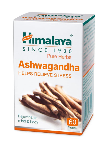 Himalaya Ashwagandha supplement box on a white background