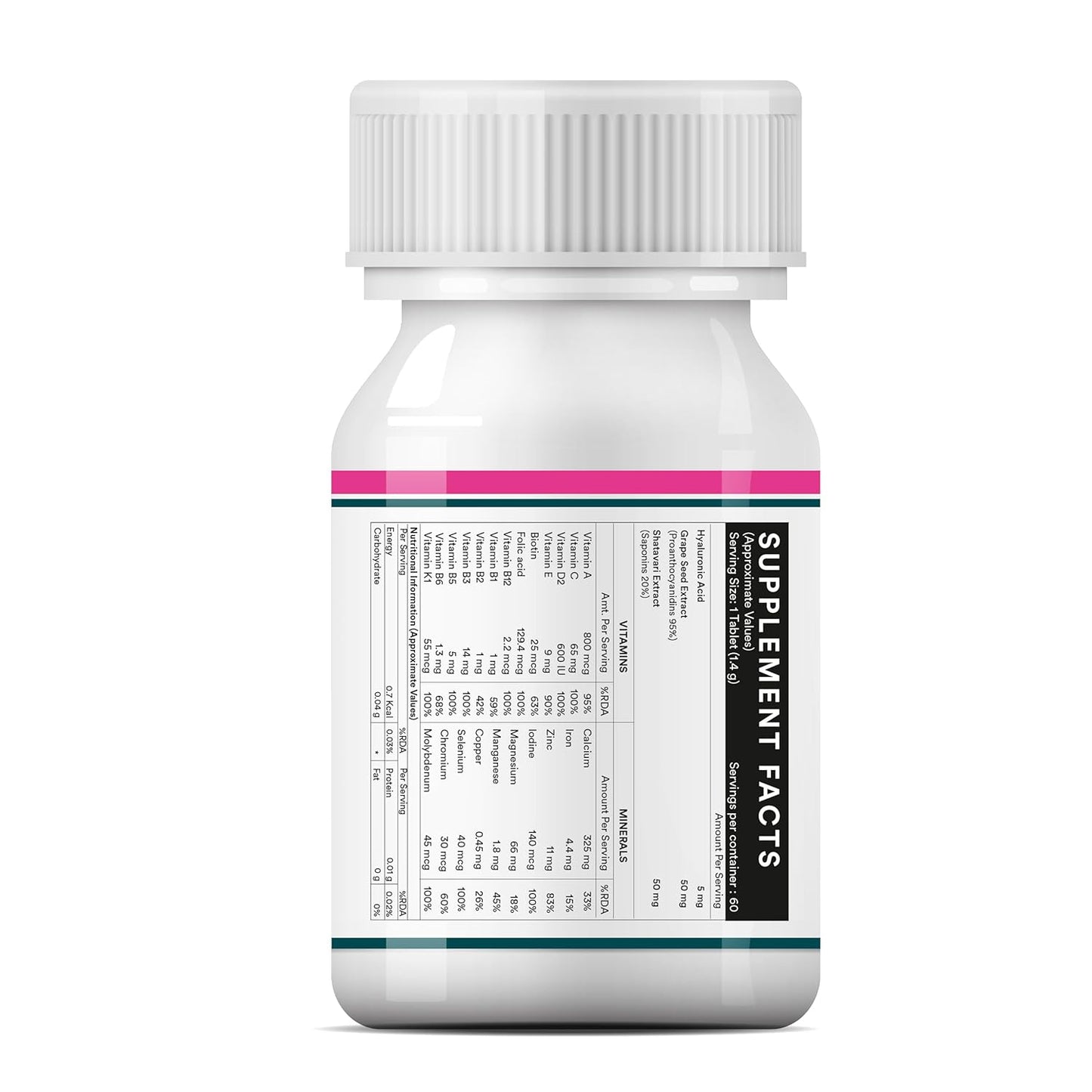 INLIFE Women's Multivitamin Tablets | 60 Tablets | Enriched with Zinc, Vitamin C, Vitamin D, and Essential Multiminerals | Supports Immunity and Energy Levels (Pack of 1)