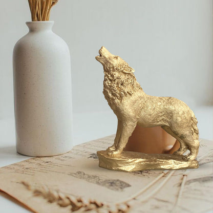 Beautiful Lion Statue for Home Decor (Pack of 1, Golden)