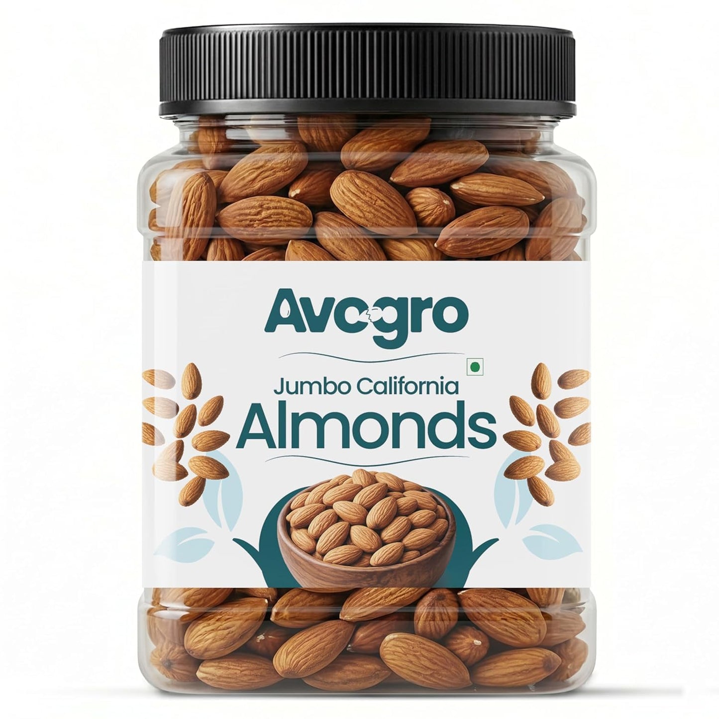 Avogro Premium California Almonds | Whole Badam Natural Crunchy Dry Fruits for Snacking Baking Cooking Desserts Fresh Hygienically Packed