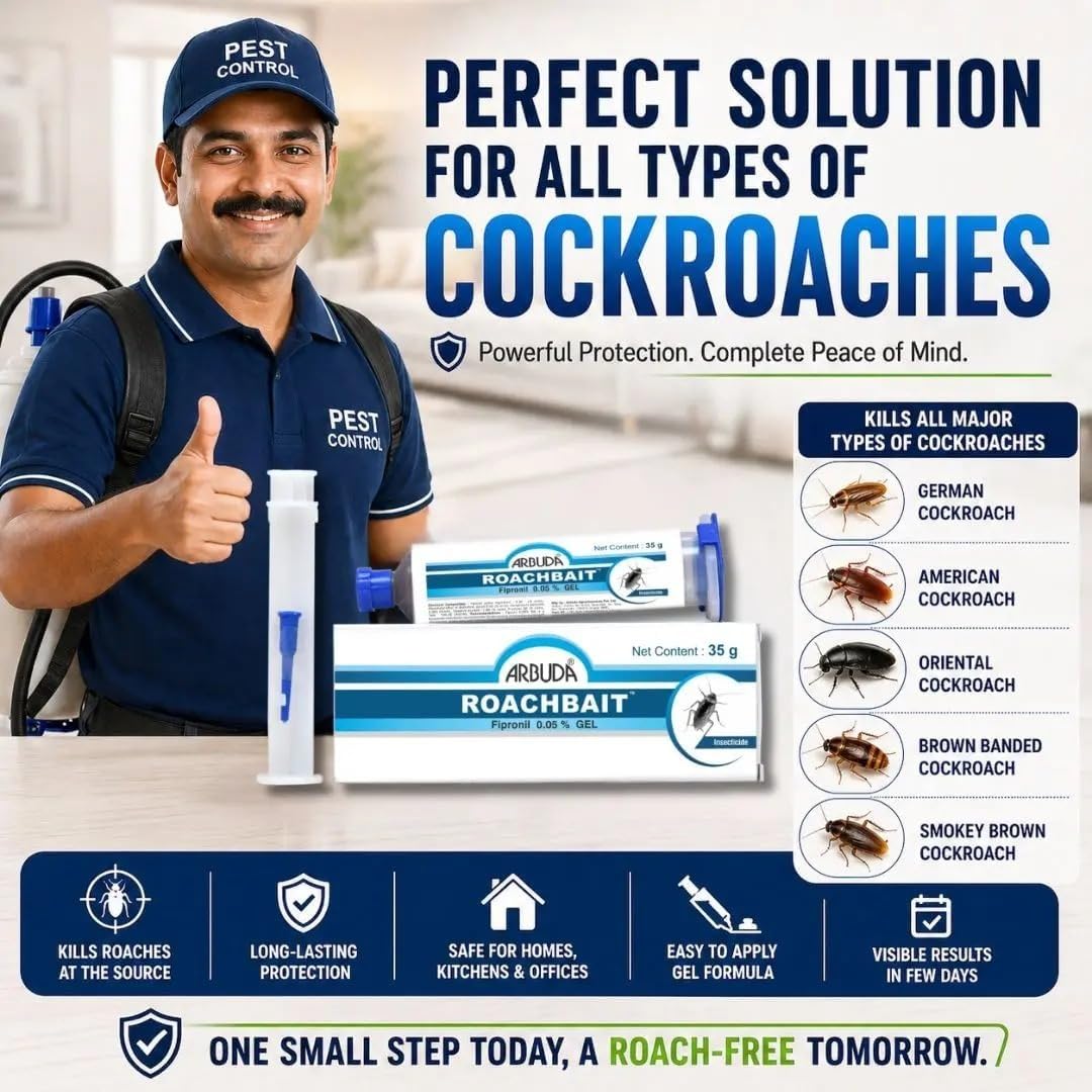 Arbuda Roachbait Gel For Cockroach Control| Fast Acting Solution | Ready to Use | Colony Destroyer (35 gm Pack of 1)