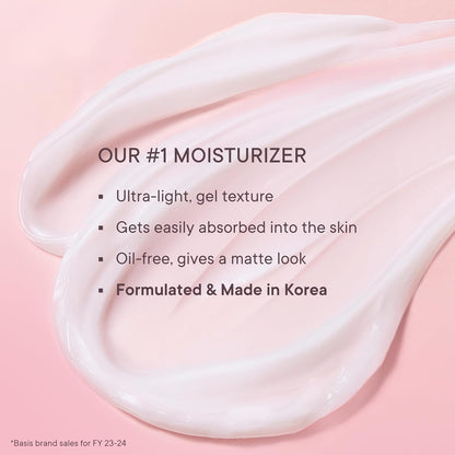 QUENCH BOTANICS Mon Ultra Light Moisturizing Gel with 2% Niacinamide, Nourishes & Adds a Radiant Glow with Cherry Blossom, Grapefruit, Pearl & Moringa Seed Oil, White, 50 ml