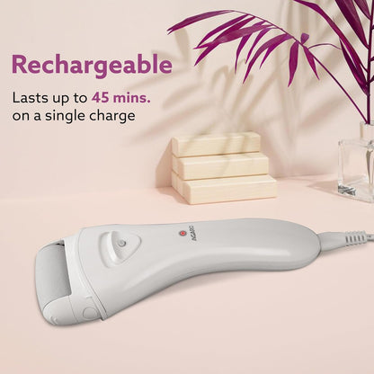 AGARO CR3001 Callus Remover with 3 Interchangeable Head Rollers, Rechargeable for Foot Care, Callus & Dead Skin Removal