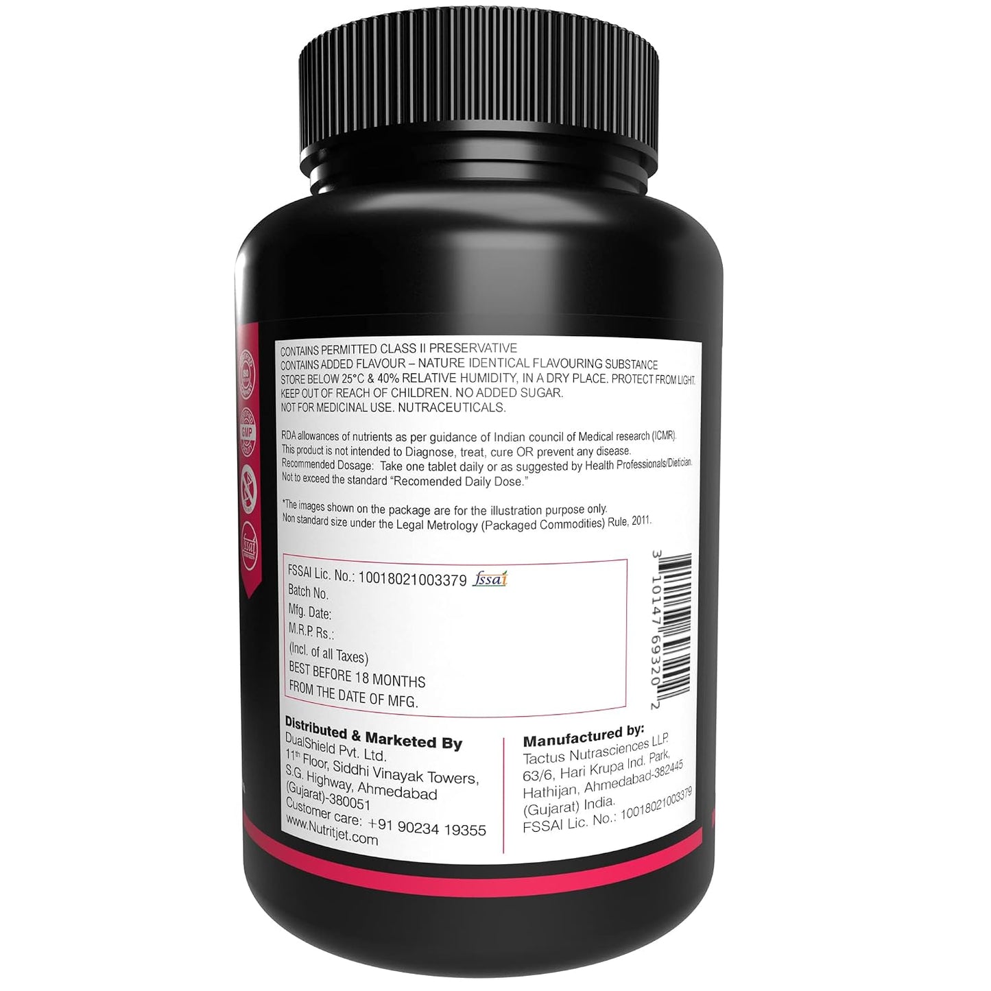NutritJet Multivitamin For Men & Women - 120 Veg Tablets With 43 Essential Vitamins, Minerals and Herbs For Overall Health, Enhances Energy & Immunity