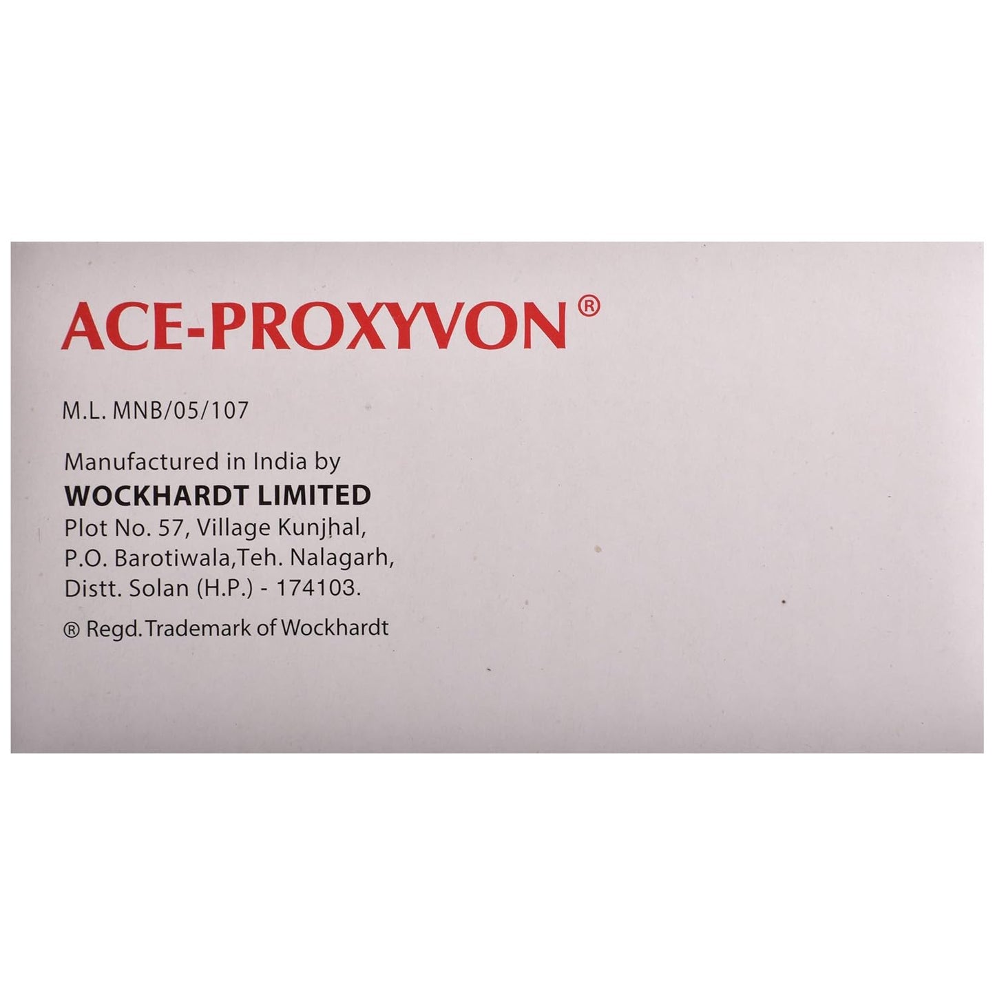 Ace-Proxyvon - Strip of 10 Tablets