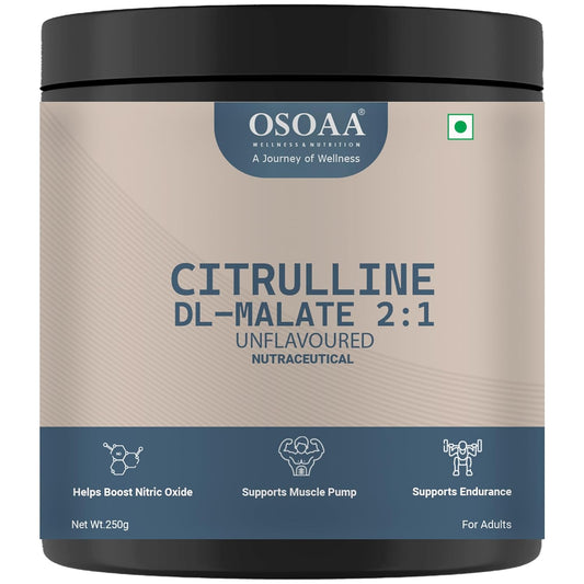 OSOAA Citrulline DL-Malate 2:1 supplement container on a white background