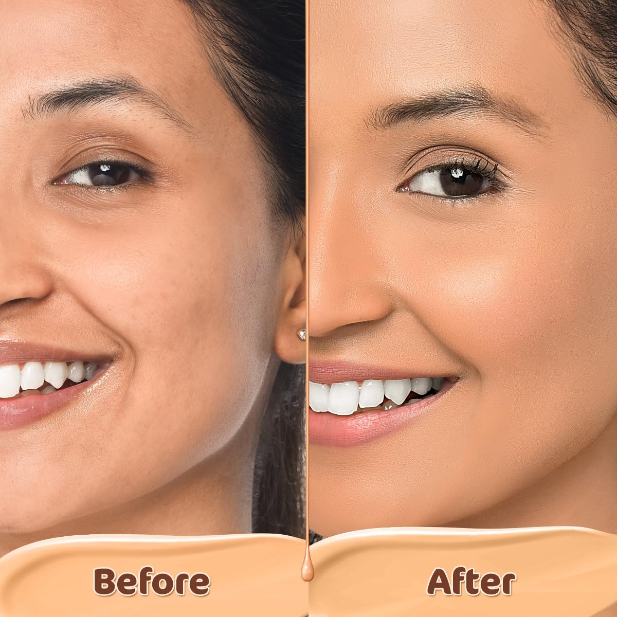 Mamaearth Hydra-Glow Full Coverage Dewy Finish Liquid Foundation With Vitamin C & Turmeric- 30 Ml|Full Coverage|Gives 3X Instant Glow|12-Hour Long Stay & Hydration|Spf 35|Non-Drying (05 Beige Glow)