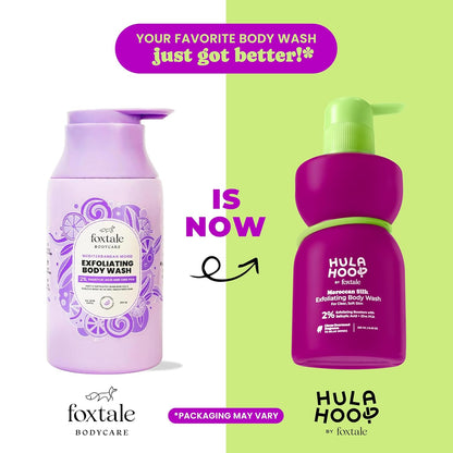 Hula Hoop Exfoliating Body Wash by Foxtale | 2% Salicylic Acid + Zinc PCA | Reduces Body Acne, Strawberry Legs & Tan | Exfoliates & Moisturizes to Reveal Smooth & Bump-free Skin | 250ml