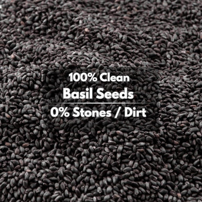 TruNutra Basil Seeds (Sabja Seeds) 200g, Natural Superfood for Falooda & Detox Drinks, Rich in Dietary Fiber, Omega-3 & Antioxidants, Vegan, Gluten-Free & Keto