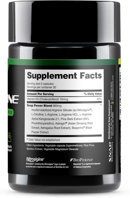 Supplement bottle with 'Supplement Facts' label on a black background