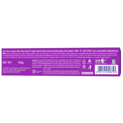 Colgate MaxFresh Rainbow Fresh Gel Toothpaste, with Heart Shaped Cooling Crystals, Triple Mint Flavour, and Ultrafreeze Technology for Intense Freshness, 100g