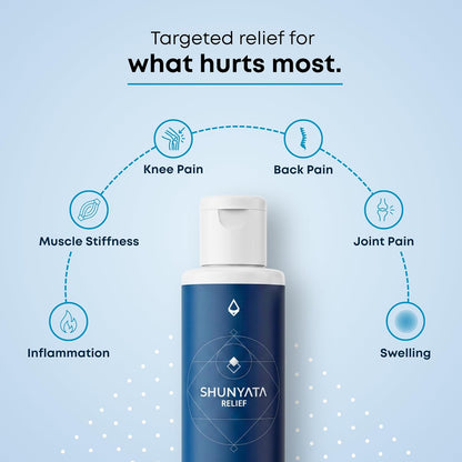 Savikalpa Shunyata Relief Oil (50ml) – Daily Massage Oil for Back, Neck & Joint Discomfort | Infused with Arnica, Peppermint, Lavender, & 6 Natural Extracts | Natural Support for Stiffness & Soreness