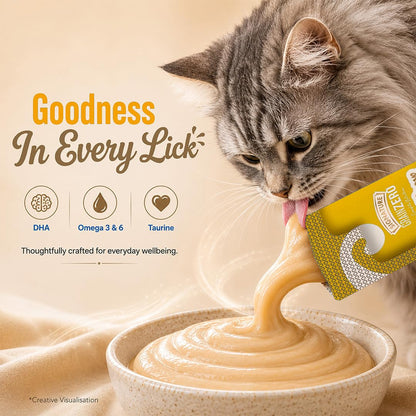 Grain Zero Creamy Lickable Cat Treats Crab, 360 Gm - 20 Sachet + 4 Free | Rich in Protein, Promotes Hydration, No Artificial Preservatives | Best for Training and Bonding |