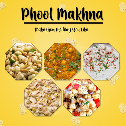 Yum Yum High Protein Makhana (Foxnut) 200 g, Phool Makhana for Prasadam, Healthy Snacking, Fasting