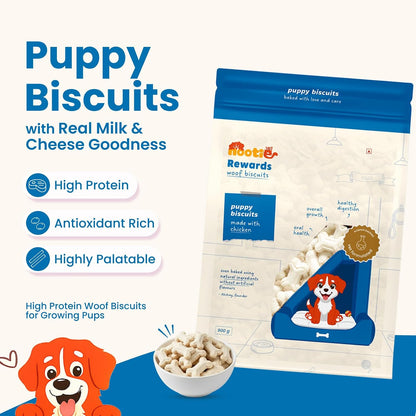 Nootie Chicken Biscuits with Chicken & Peanut Butter Flavour for Puppies Dogs Protein-Rich, Highly Digestible, and Nutrient-Dense Dog Treats, Breeds & Sizes - 900g