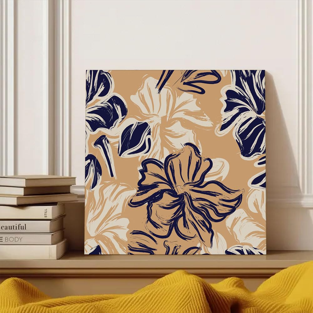 Printed MDF Wall Painting|Home Decor for Living Room, Bedroom, Office, Study (10x10inch) - Floral Print Botanical Tropical Abstract