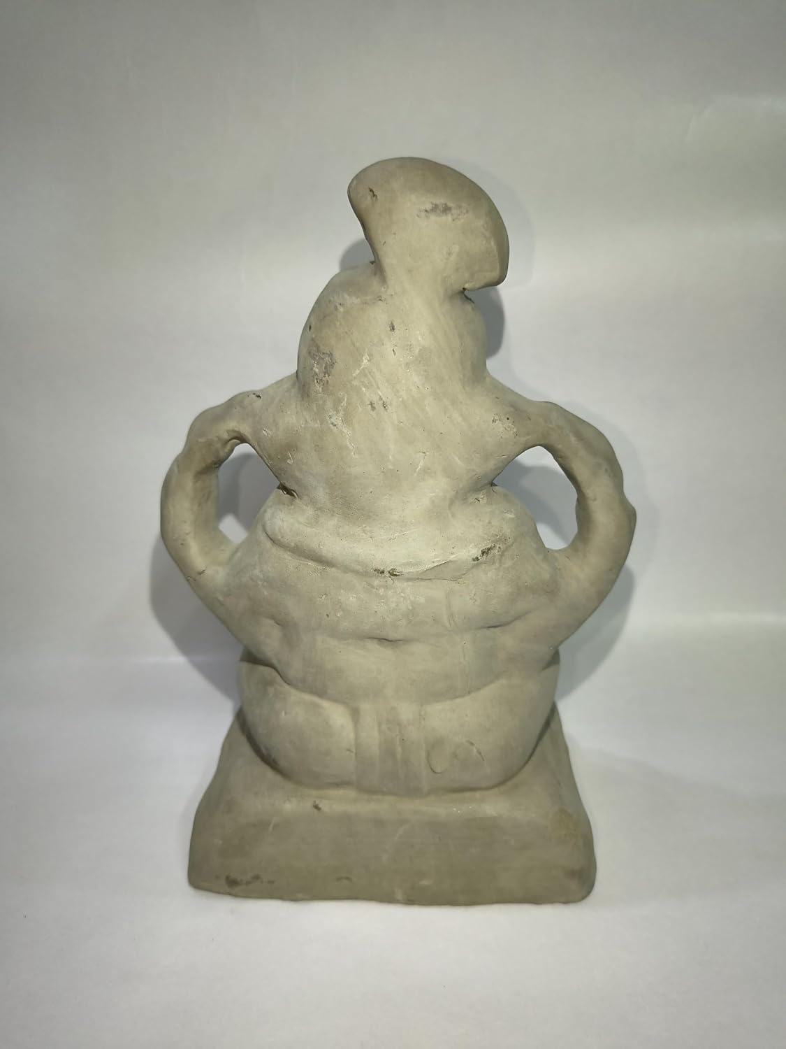KSI Eco Friendly Ganesha Idol 9.8 Inches | Water Soluble Ganpati Murti for Home Visarjan | Pagdi Ganesh Without Paint | Biodegradable Idol for Ganesh Chaturthi