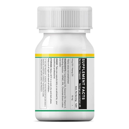 INLIFE Hing Oil Capsule (Asafoetida) | Faster Absorption than Powder | Digestion Support Supplement for Men and Women, 15mg - 60 Liquid Filled Vegetarian Capsules (Pack of 1, 60)