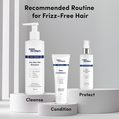 Man Matters Hair Serum for Men With Jojoba and Argan oil | For Silkier, Shinier, Smoother & Frizz Free Hair | Instant Shine & Smoothness | Non Sticky Hair Serum | 90ml