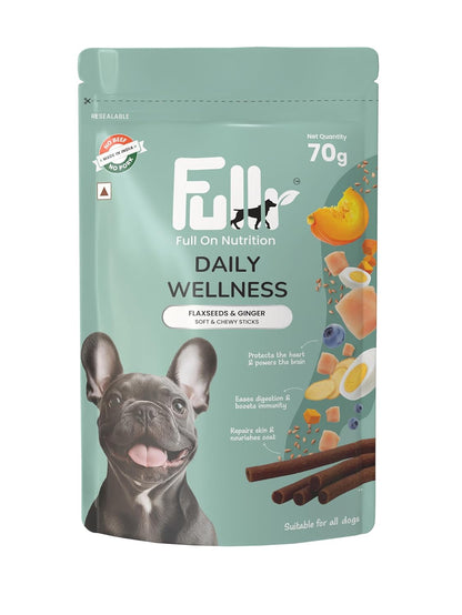 Fullr Daily Wellness, Soft & Chewy Sticks for Dog, 70g, Pack of 1