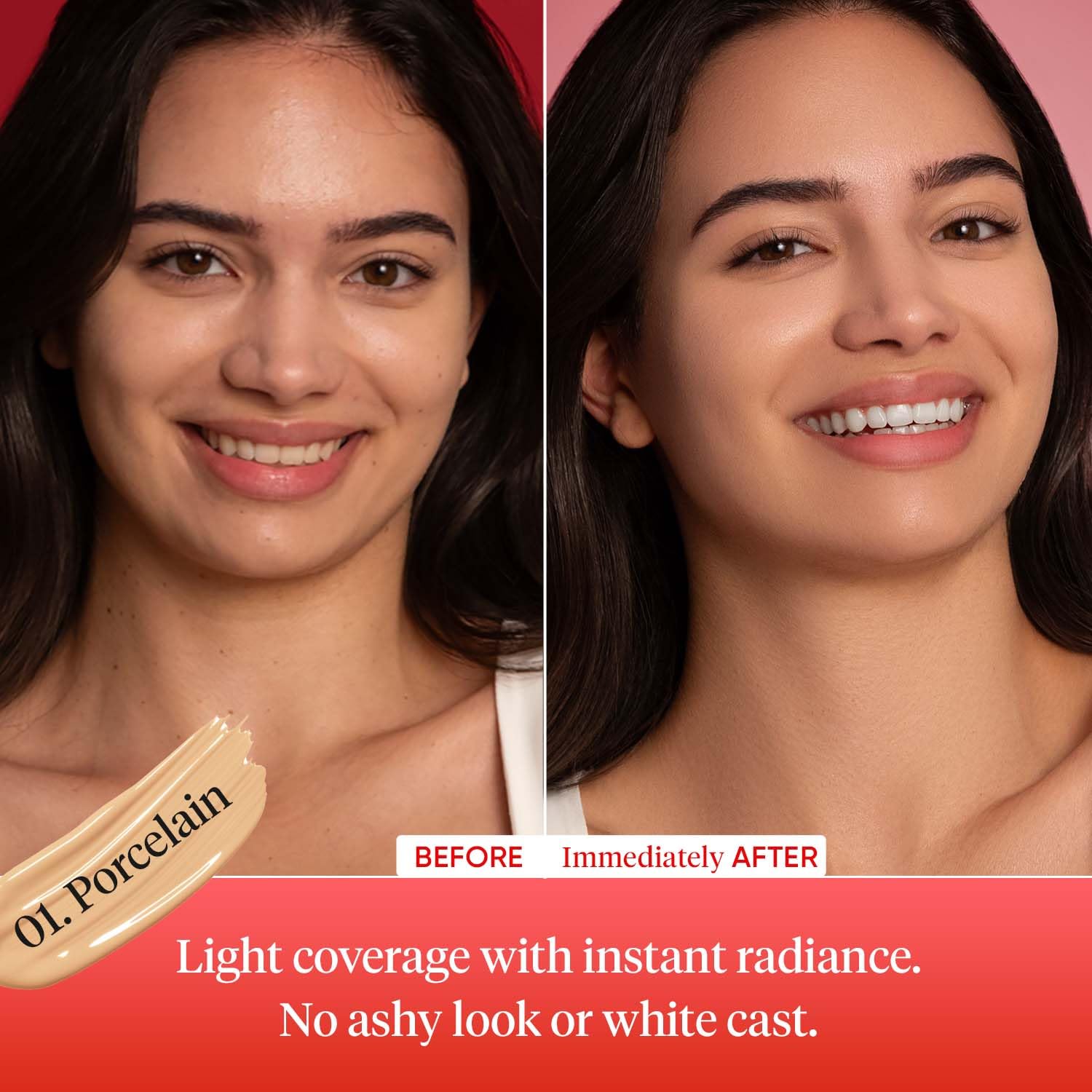 Zephivo Dot & Key Strawberry Dew Tinted Sunscreen SPF 50+ Pa++++ - 01 Porcelain | Protection Against UA/UB | Broad Spectrum, Water & Sweat resistant | For All Skin Types | 50ml
