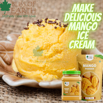 Bliss of Earth 900gm Mango Powder Natural Spray Dried Great for Mango juice | ice cream | Cake | shake king of fruits Vitamin A,C,K Rich