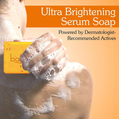 BAKE 10% Vitamin C Ultra Brightening Serum Soap (300g, Pack of 3) with 3% Niacinamide & Turmeric for Pigmentation, Sun Tan & Dark Spots | Exfoliates Dead Skin Cells, Removes Stubborn Marks | For Men & Women - 300g