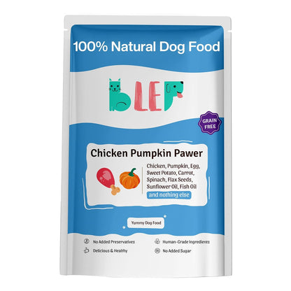 BLEP Dog Food Adult & Puppy | 100g | Dog Wet Food, High Protein, Omega 3&6, Contains Chicken Breast, Broccoli, Fresh Vegetables, Zero Preservatives, Digestible, Human Grade Fresh (Pack of 1)