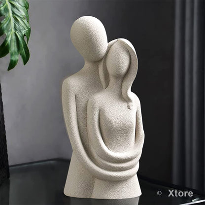 Beautiful Romantic Couple Statue | Ceramic Home Decor (Pack of 1, Off White Color)