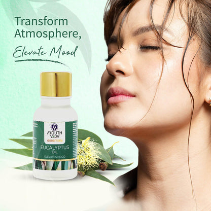 Ayouthveda Eucalyptus (Nilgiri) Essential Oil for Skin & Hair | Aromatherapy Kit for Stress Relief & Relaxation | 100% Pure & Natural Therapeutic Grade |Can Be Used as Air purifier (Pack Of 1; 15ml)