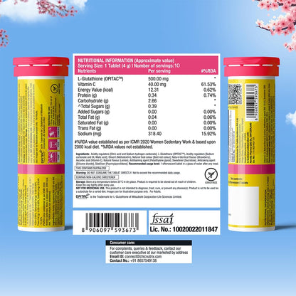 Supplement container with nutritional information on a blue background