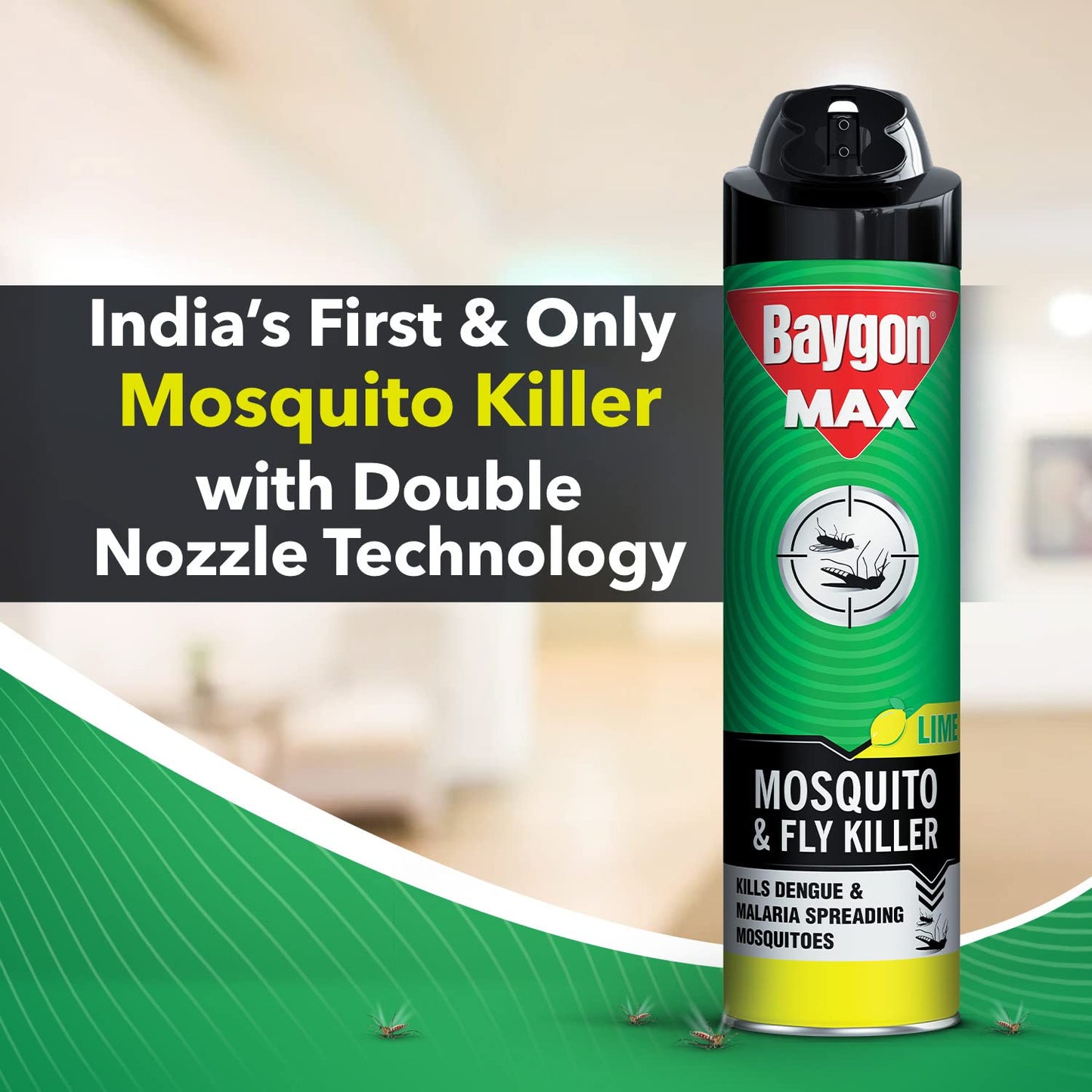 Baygon Flying Insect Killer Insect Control (625ml, Green)