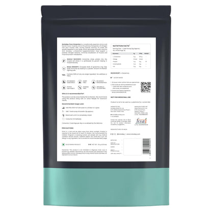 Back view of a product package with text and QR code on a white background