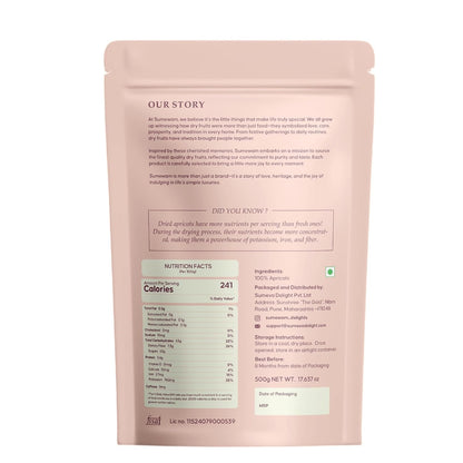 Sumewam Premium Jumbo Dried Apricots  | Natural Afghani Dried Apricots | Jardalu| Khumani | Naturally Sweet No Sugar Added | Rich in Fiber and Nutrients