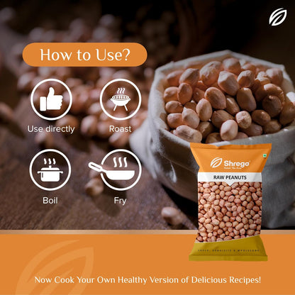 SHREGO Pink Raw Peanut, Vacuum Packed (1 kg) Premium Moongfali