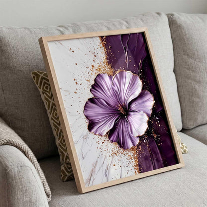 Aesthetic Floral Art Home Decoration Painting | Floral Paintings With Frame For Living Room Bed Room Hotel Wall Decor Digital Reprint (13x17 inch)
