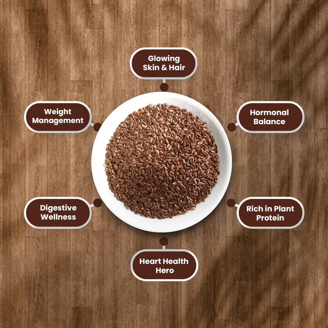 FaithFoods 100% Organic Roasted Flax Seeds 200g | Alsi Seeds | Enriched with Turmeric & Black Salt | Omega-3 Rich | High Fibre | Diabetic Friendly | Weight Management | Superfood Snack