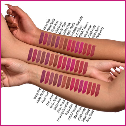 STREET WEAR Lip2Last Matte Liquid Lipstick -Fleek Rust (Red) - 5 ml - Transferproof, Smudgeproof, Mask Friendly, Non-Drying Formula, Enriched With Vitamin E - Lasts AM To PM!