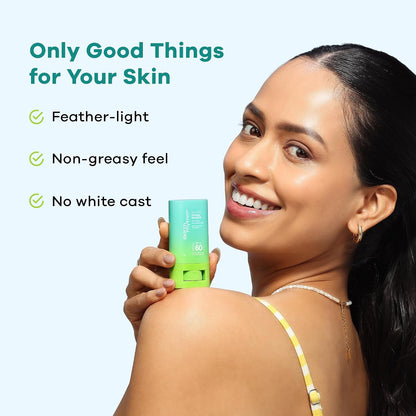 Earth Rhythm Daily Dew Cooling Sunstick SPF 60 PA ++++ with Hyaluronic Acid & Aloe Vera, In Vivo Tested