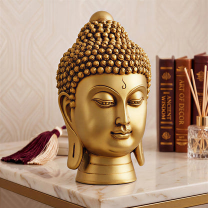 Buddha Idol Statue | Show Pieces for Home Decor Living Room (GOLDEN4)