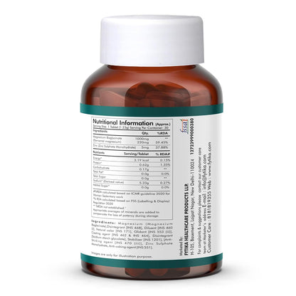 Fytika Magnesium Bisglycinate + | High Absorption Chelated Form| For Better Sleep, Stress Management, Muscle Recovery & Enhanced Workout | With Magnesium glycinate(as Bisglycinate) & Zinc | For Men & Women (Pack of 1 30 Tab)