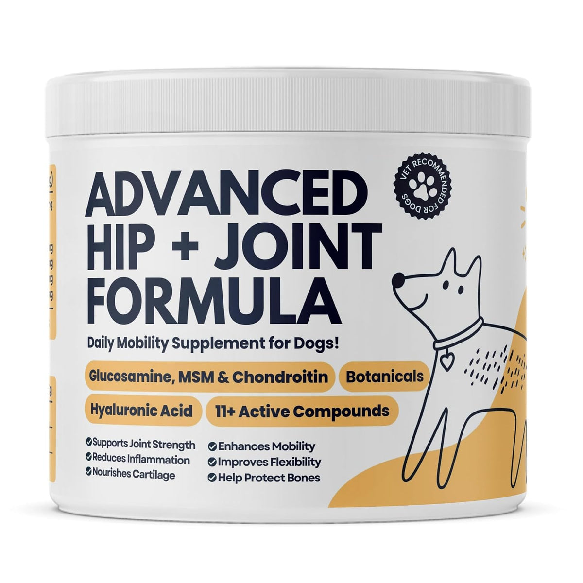 My Fur Child Advanced Hip & Joint Formula for Dogs | Promotes Joint Health, Mobility & Comfort | MSM, Glucosamine, Chondroitin, Curcumin, Hyaluronic Acid and More | Lasts up to 60 Days