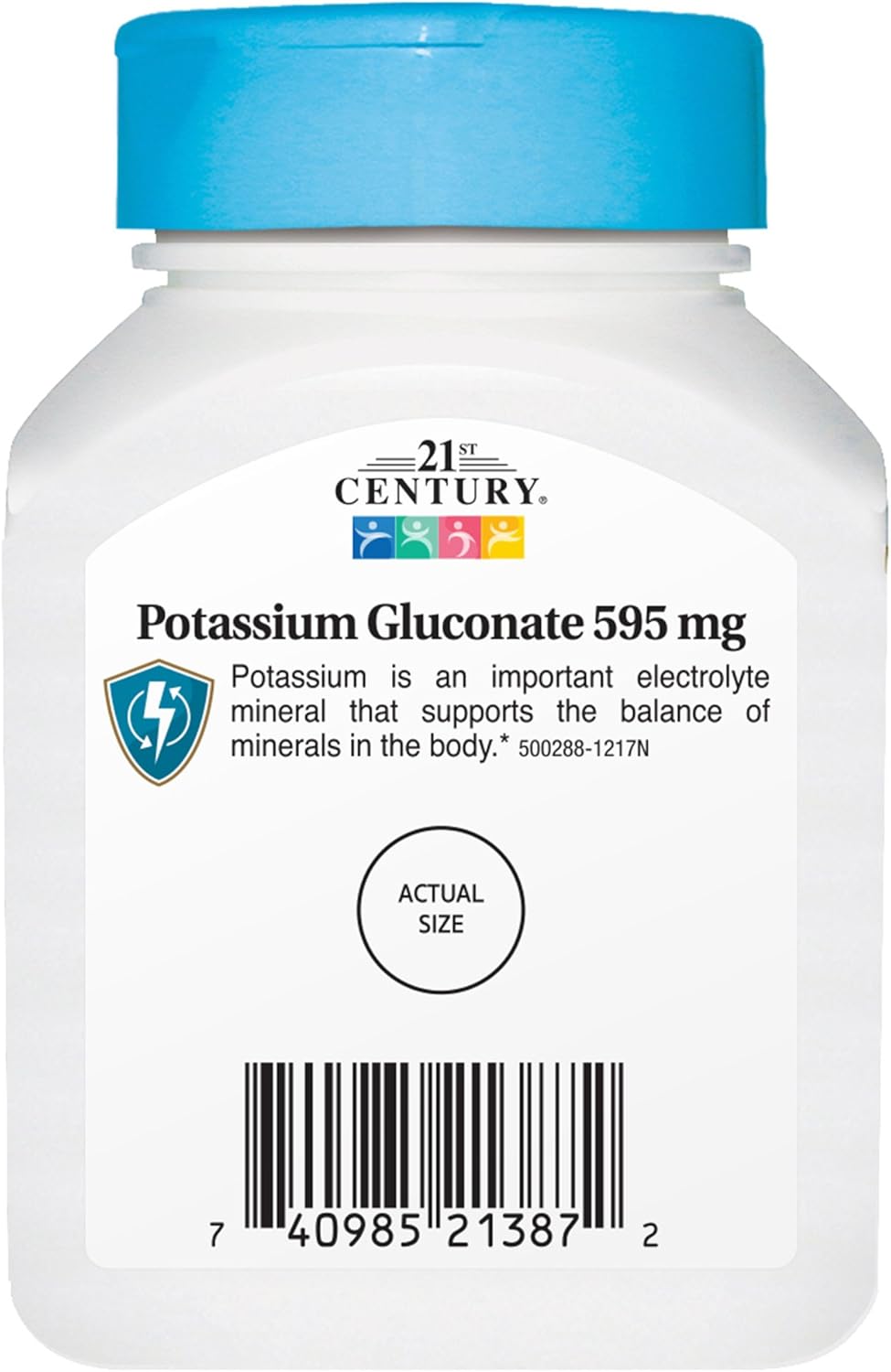21st Century Potassium Gluconate, 595 mg, 110 Tablets