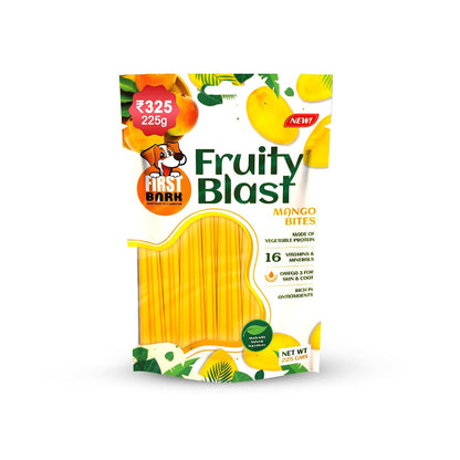 First Bark Fruity Blast Dog Treat Mango 225g (Pack of 1) All Life Stages Sold By Dogsncats