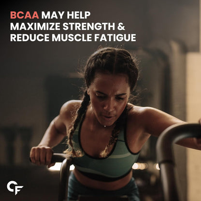 Carbamide Forte BCAA Powder 5000mg | 2:1:1 Ratio BCAA Supplement for Men & Women | Muscle Recovery & Growth | Pre & Intra Workout | Peach Ice Tea Flavour – 210g